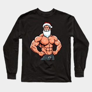 Muscular Santa Daddy Long Sleeve T-Shirt